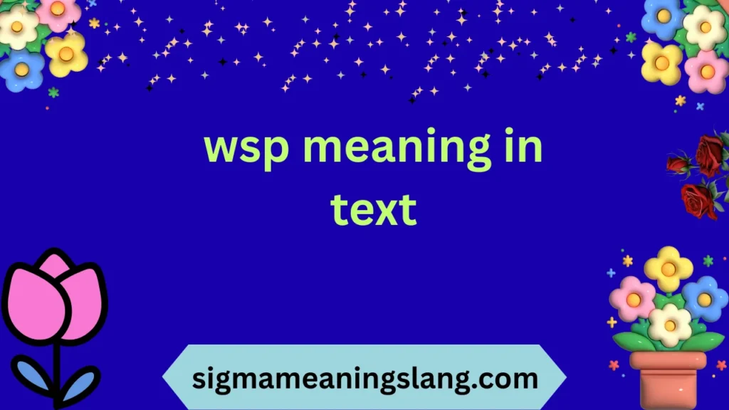 wsp meaning in text