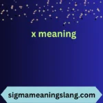 x meaning